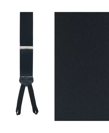 Мужские строгие подтяжки TRAFALGAR из плотного шелка Sutton black