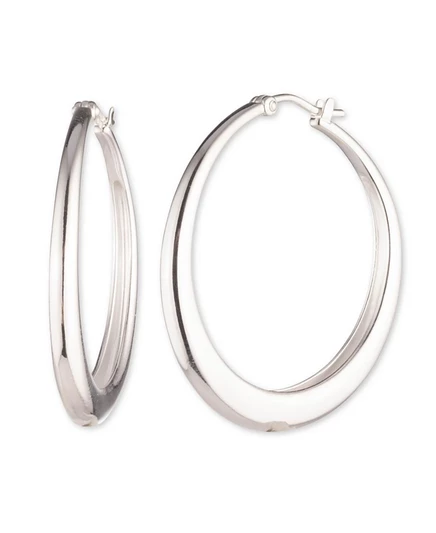 Серьги-кольца Lauren Ralph Lauren, серебро 925, диам. 3,6 см