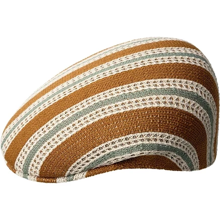 Кепка Kangol Men's Resort Stripe 504 коричнево-бежевая