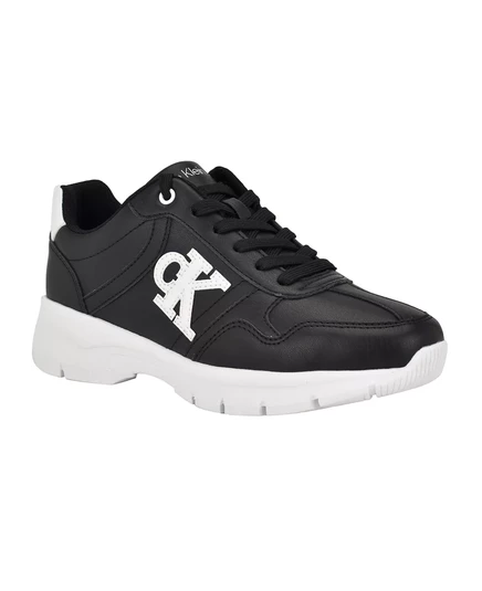 Повседневные кроссовки Calvin Klein Womens Caius с круглым носком на шнуровке black/white