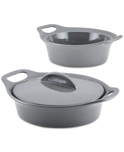 Набор керамических форм Rachael Ray 1,4 л и 1,9 л, серые