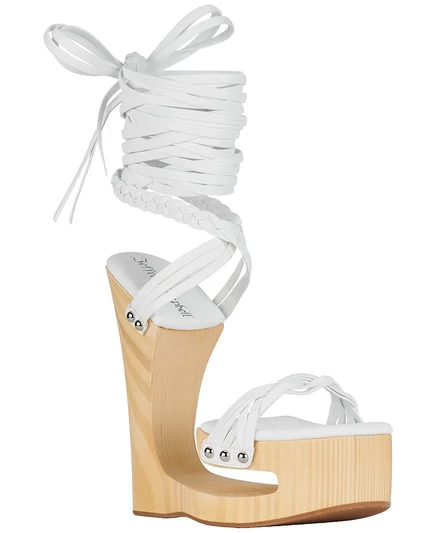 Женские сандалии Jeffrey Campbell Mazes на платформе, белые