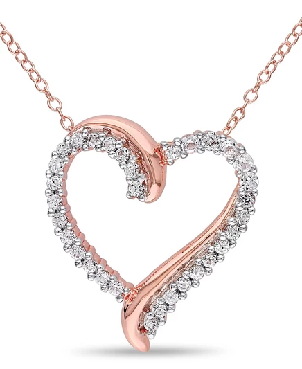 Кулон Macy's сердечко с созданными сапфирами 0,75 ct, 46 см