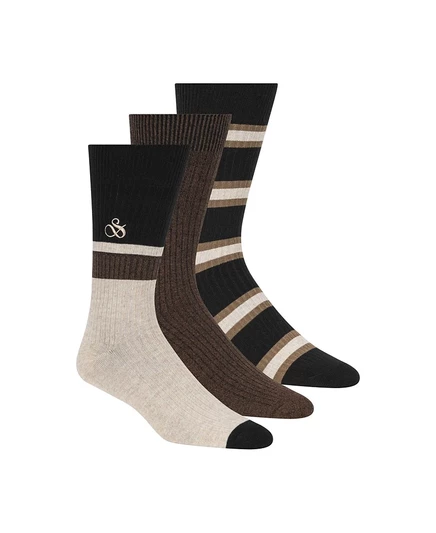 Мужские носки Scotch & Soda 3 пары рифленые, разноцветные