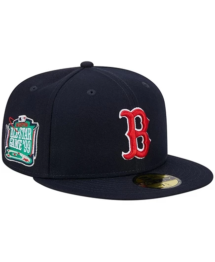 Мужская приталенная шляпа New Era Navy Boston Red Sox 1999, цвета команды 