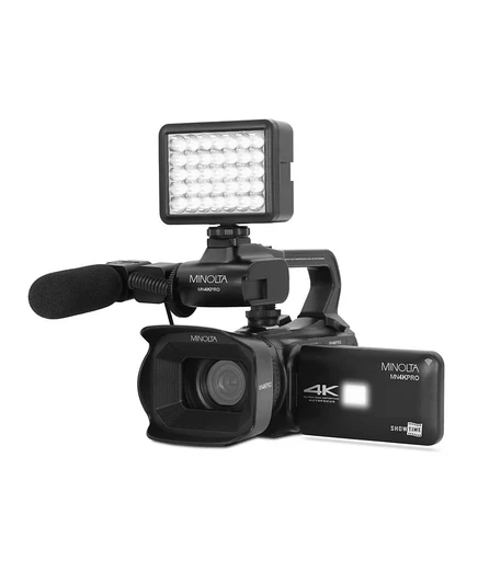 Видеокамера Minolta MN4KPRO 4K/64MP с автофокусом, черная