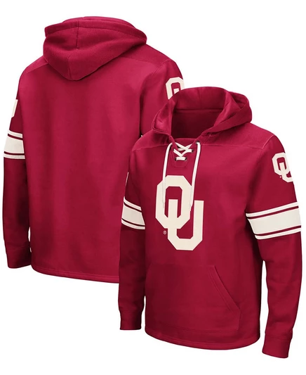 Мужская толстовка-пуловер Oklahoma Sooners 2.0 на шнуровке с капюшоном crimson