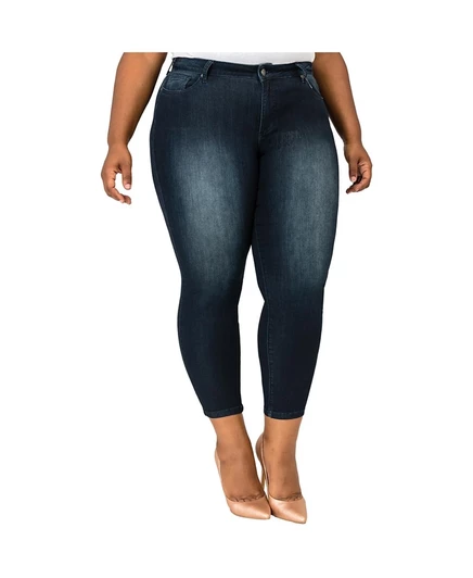 Женские укороченные джинсы Poetic Justice Curvy-Fit, синие