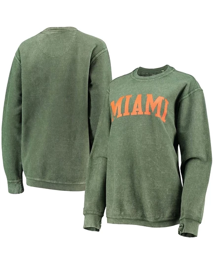 Женский свитшот Pressbox Miami Hurricanes, зеленый