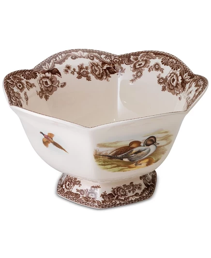 Чаша на ножке Spode Woodland Bird, коричневая