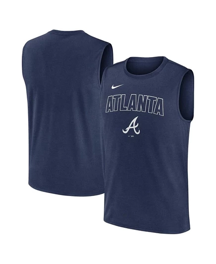 Мужская спортивная майка Nike Knockout Atlanta Braves, темно-синяя