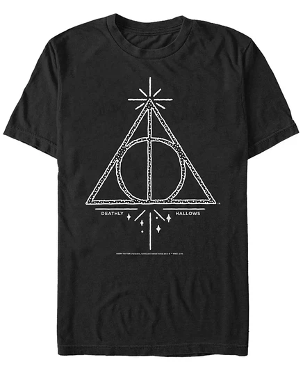 Мужская футболка с коротким рукавом Fifth Sun Harry Potter's Deathly Hallows Line Sketch black
