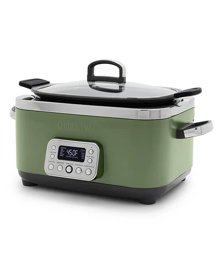 Медленноварка GreenPan Elite 5,7 л керамическая, зелёная