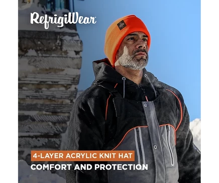 Мужская 4-слойная шапка RefrigiWear Fat Cap, оранжевая