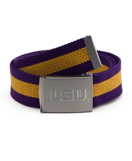 Мужской ремень Eagles Wings LSU Tigers, тканевый, фиолетовый