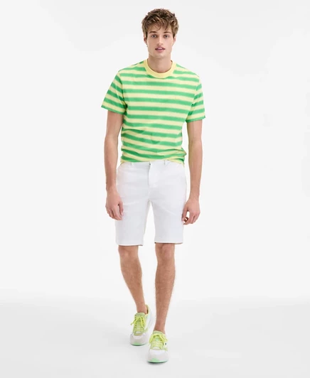 Мужские бермуды Lacoste облегающего кроя, белые