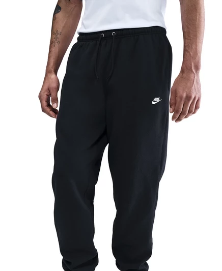 Мужские спортивные брюки из матового флиса с манжетами и логотипом black/black/white