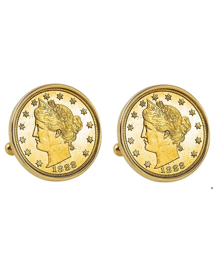 Мужские запонки American Coin Treasures Liberty, золотые