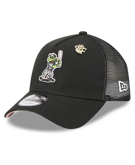 Мужская черная кепка дальнобойщика New Era Chicago White Sox 2025 Big League Chew A-образной формы с регулируемой длиной 9 футов, черная