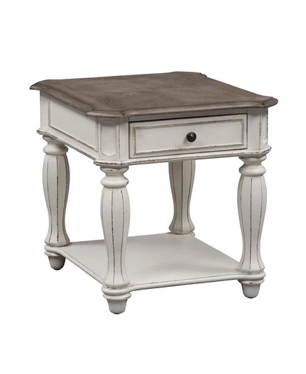 Liberty Furniture Industries, INC Торцевой столик Magnolia Manor в античном белом цвете