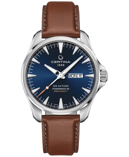 Мужские часы Certina DSAction авт. 41 мм, коричневые