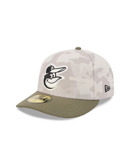 Мужская кепка New Era 59FIFTY Baltimore Orioles 2025, светло‑бежевая/оливковая
