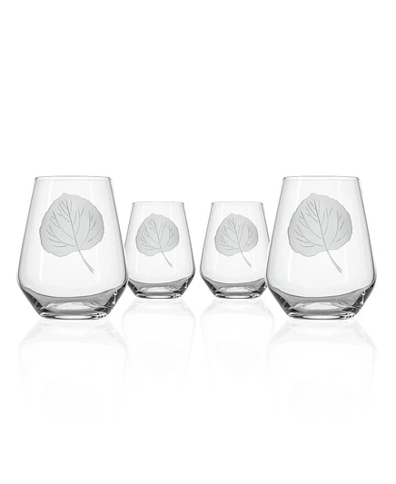 Набор бокалов Rolf Glass Leaf без ножки 530 мл, 4 шт.