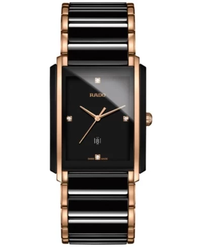 Мужские часы Rado Integral с бриллиантами, двухцветные, 31×41 мм