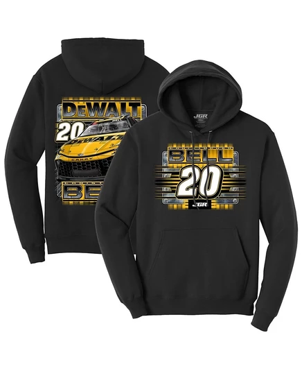 Мужская худи Joe Gibbs Racing Christopher Bell DEWALT, серая