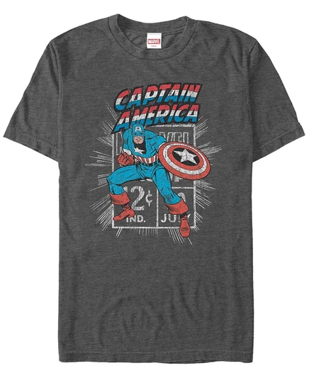 Мужская футболка Fifth Sun Marvel Captain America, серая