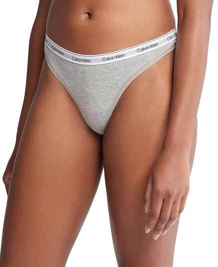  Женское современное нижнее белье-стринги с логотипом QD5043 grey heather