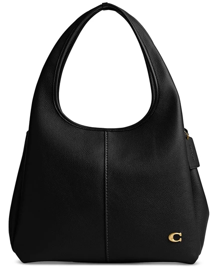 Женская сумка Coach Lana средняя из зернистой кожи, черная