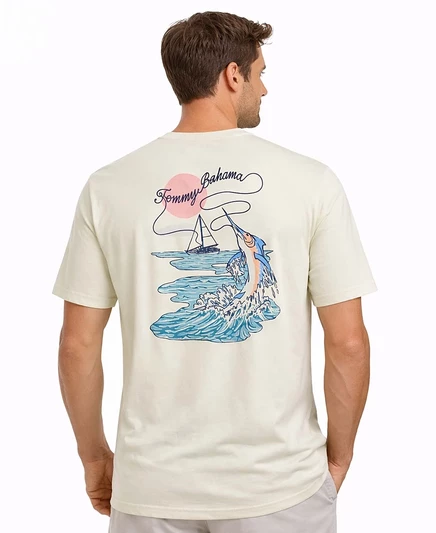 Мужская футболка Tommy Bahama Reel Catch, белая