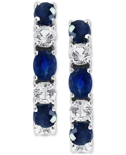 Комплект EFFY серьги и кольцо, изумруды, 14k белое золото