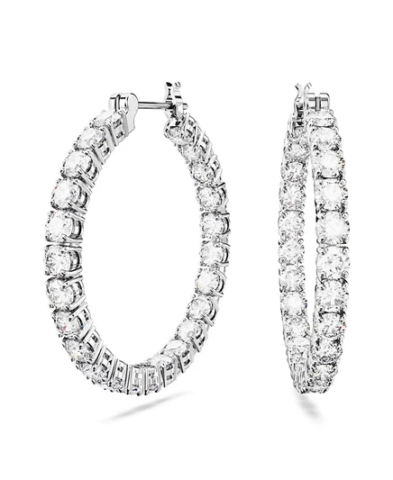 Серьги-кольца Matrix с кристаллами Swarovski круглой огранки