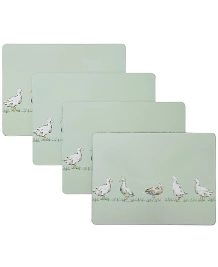 Пробковые салфетки Laura Ashley Mallard, набор из 4 зеленых салфеток