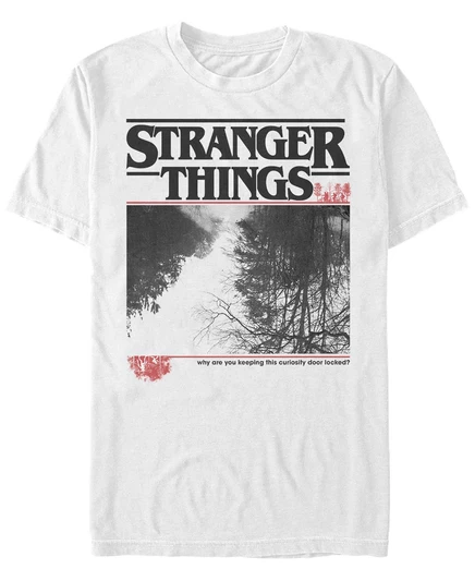 Футболка с коротким рукавом Fifth Sun Stranger Things Мужская перевернутая фотография с коротким рукавом white
