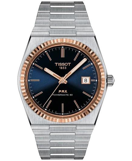 Мужские часы Tissot PRX Powermatic 80, 40 мм, серебристые