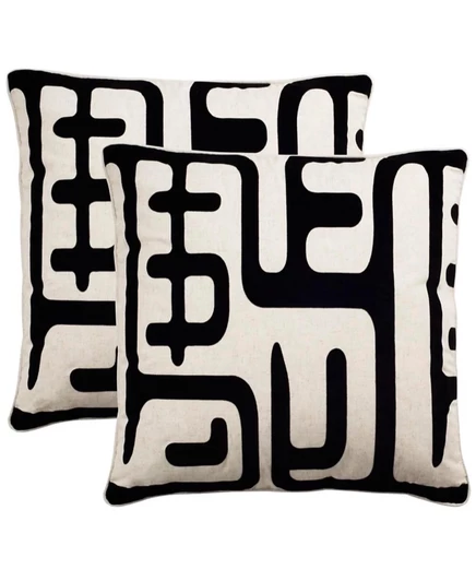 Декоративные подушки Safavieh Maize 61×61 см, черно-белые