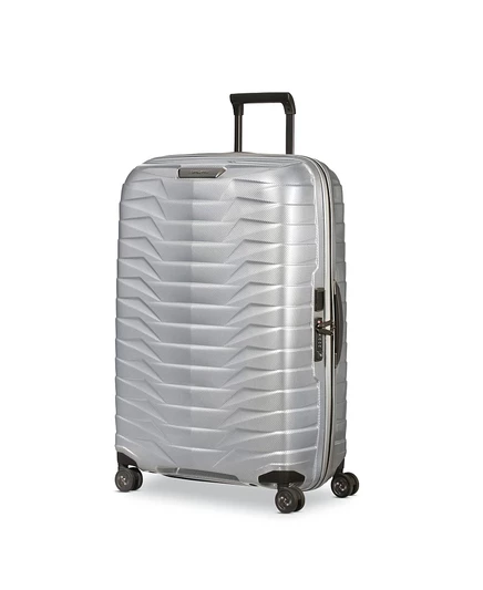 Большой чемодан Samsonite Proxis на колесах, серебристый