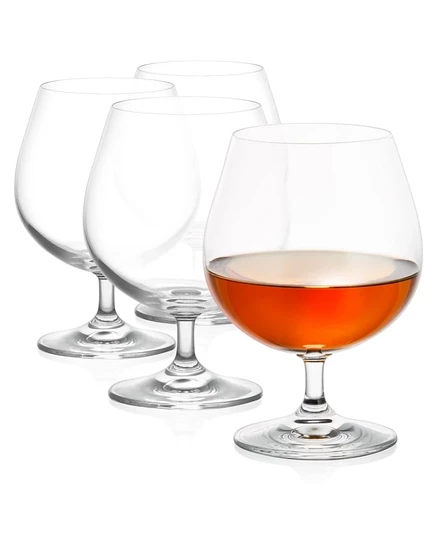 Бокалы JoyJolt Cask для бренди, 4 шт., прозрачные