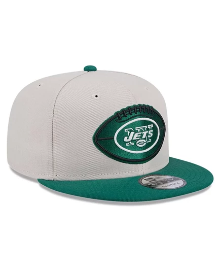 Мужская бейсболка New Era Stone/ Green New York Jets 