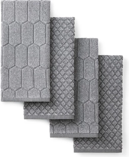 Набор кухонных полотенец из текстурированного хлопка Martha Stewart Honeycomb Chambray, 16 