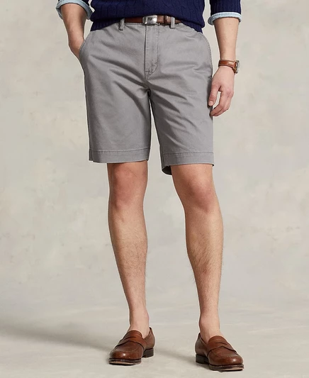 Мужские шорты Polo Ralph Lauren Stretch Classic-Fit Chino 9″, серые