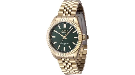 Женские кварцевые часы Invicta 47505 Specialty с 3 стрелками и зеленым циферблатом gold
