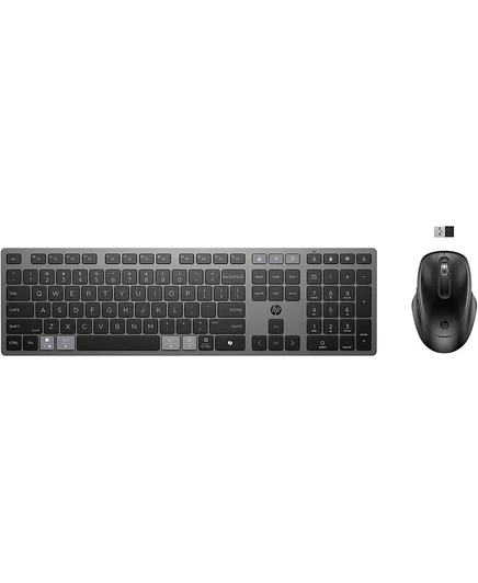Комбинированная беспроводная перезаряжаемая клавиатура и мышь HP 725 для нескольких устройств, черная