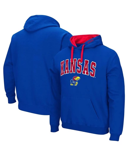 Мужское худи Colosseum Kansas Jayhawks Arch & Logo 2.0, синее