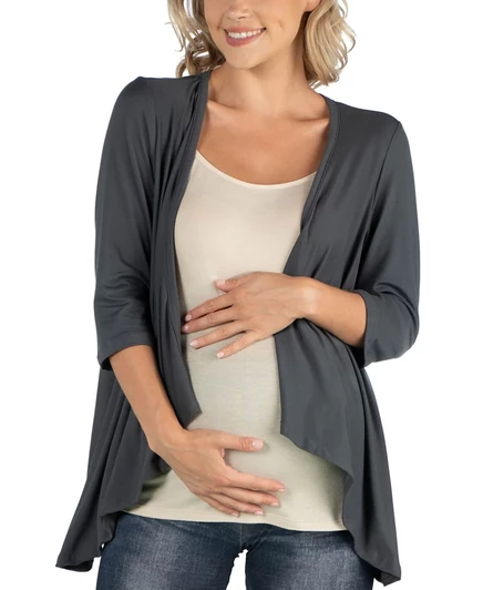 Кардиган 24seven Comfort Apparel для беременных, темно-серый