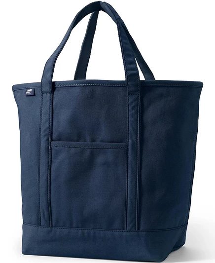 Сумка-тоут Lands' End Large, 5 карманов, синяя