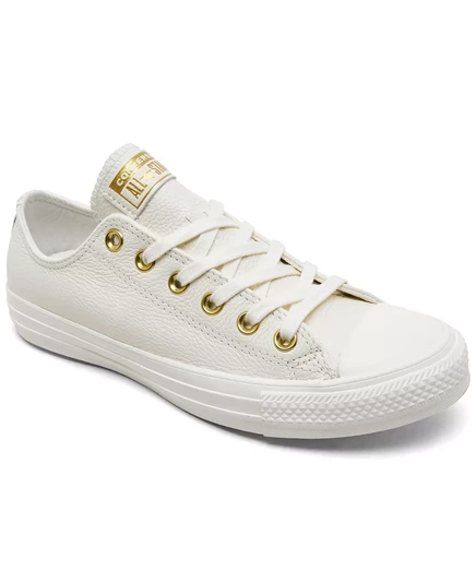  Женские повседневные кроссовки Chuck Taylor All Star из натуральной кожи с низким берцем от Finish Line egret, gold